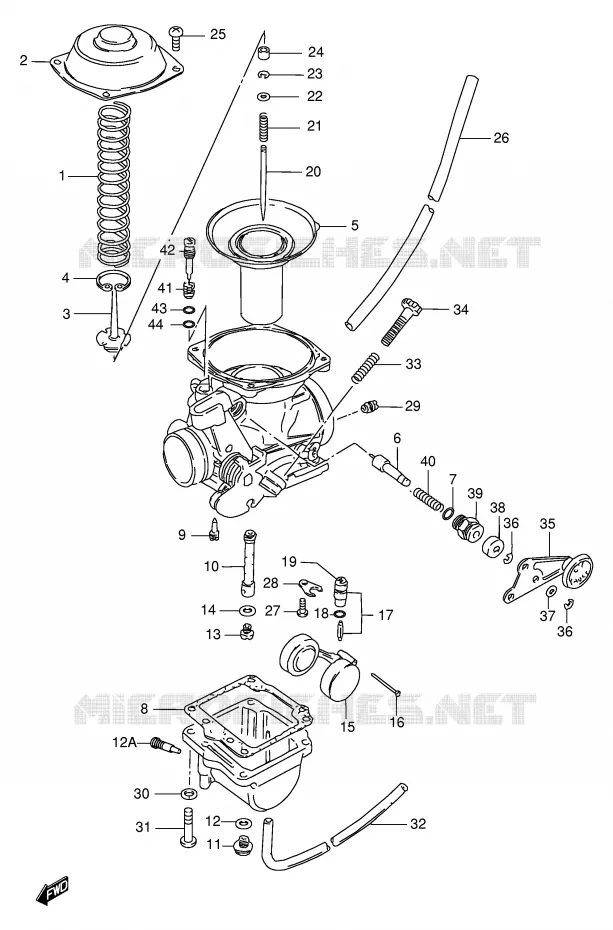 CARBURATEUR Suzuki MOTO 250 GN 1996  GN250ET(E2)