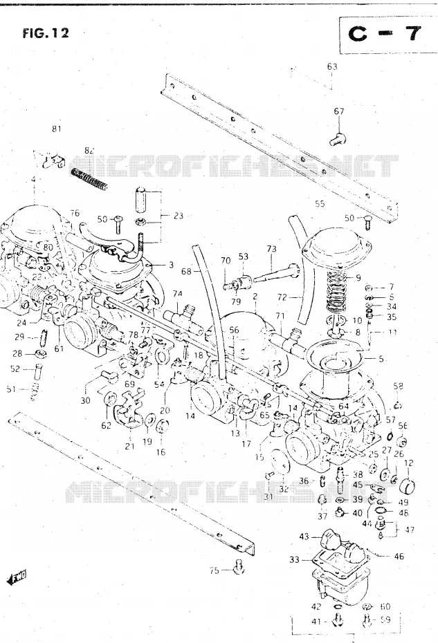 CARBURATEUR Suzuki MOTO 500 GS-E 1982  GS500EZ(Z/D)