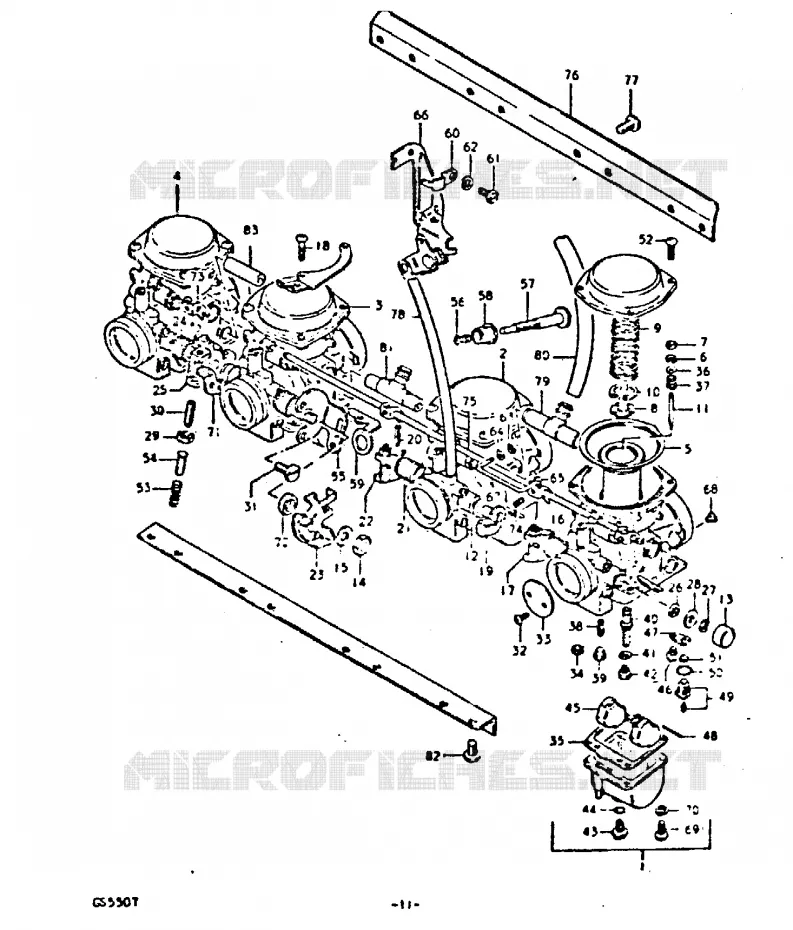 CARBURATEUR Suzuki MOTO 550 GS 1980  GS550T(T)