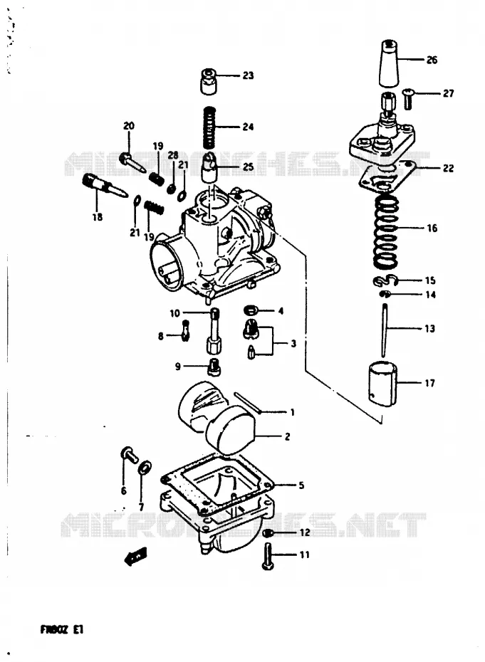 CARBURATEUR Suzuki SCOOTER 80 FR 1982  FR80Z