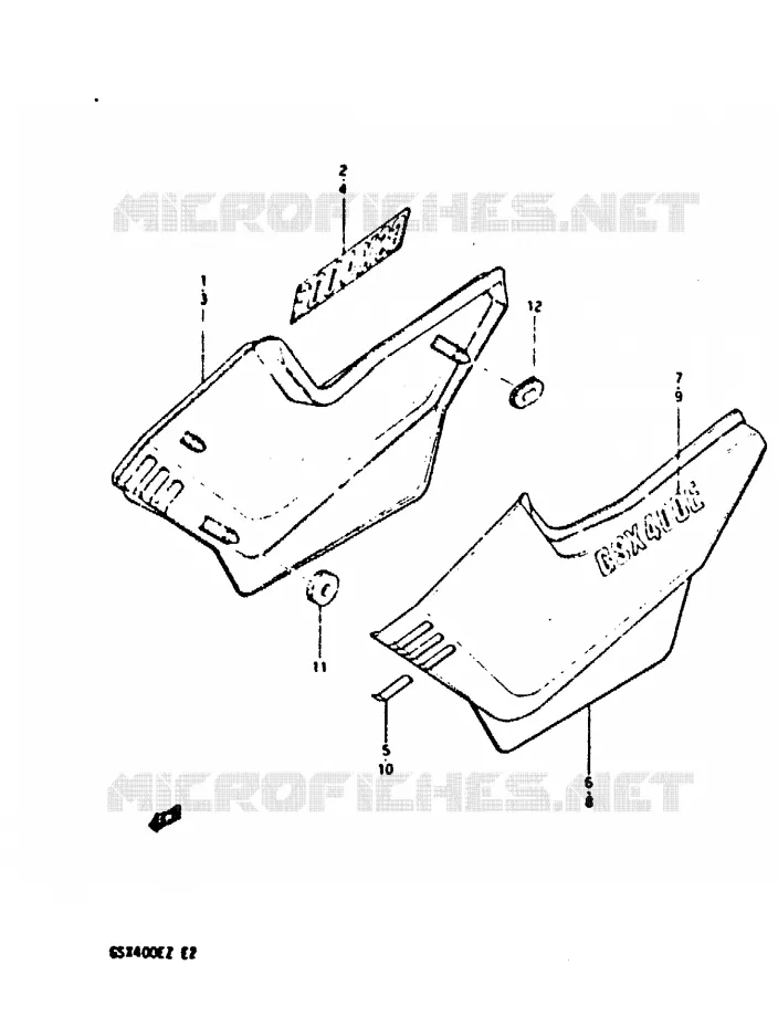 CARENAGES ARRIERE Suzuki MOTO 400 GSX 1982  GSX400EZ