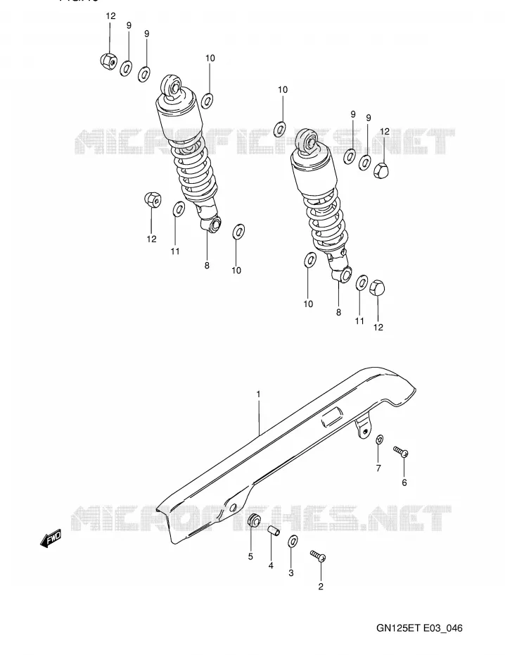 CARTER DE CHAINE Suzuki MOTO 125 GN 1996  GN125ET(E3)