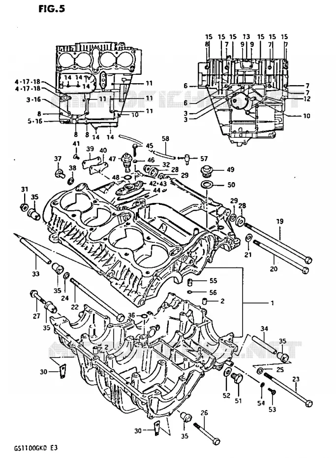 CARTER (GS1100GKZ/GK2) Suzuki MOTO 1100 GS-G 1982  GS1100GKZ(Z/2/D)