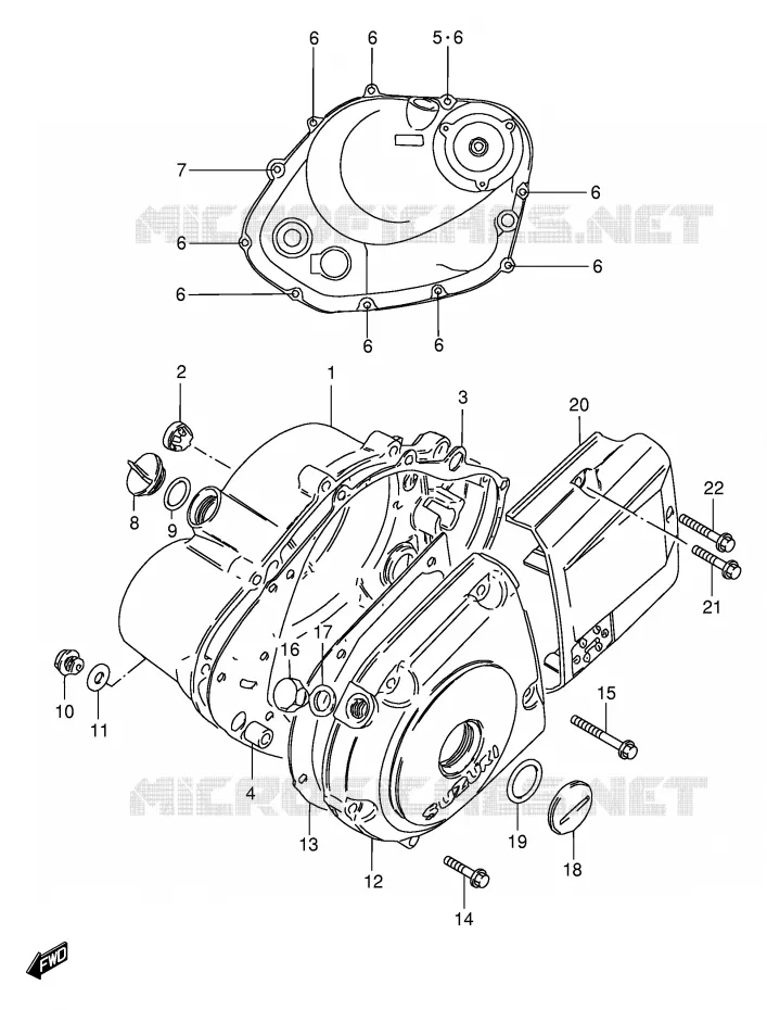 CARTER (GS125Z/D/UR) Suzuki MOTO 125 GS 1982  GS125EZ(E1)