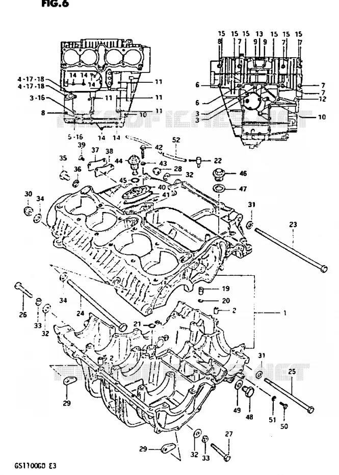 CARTER (MODELE D) Suzuki MOTO 1100 GS-G 1983  GS1100GD(Z/D)