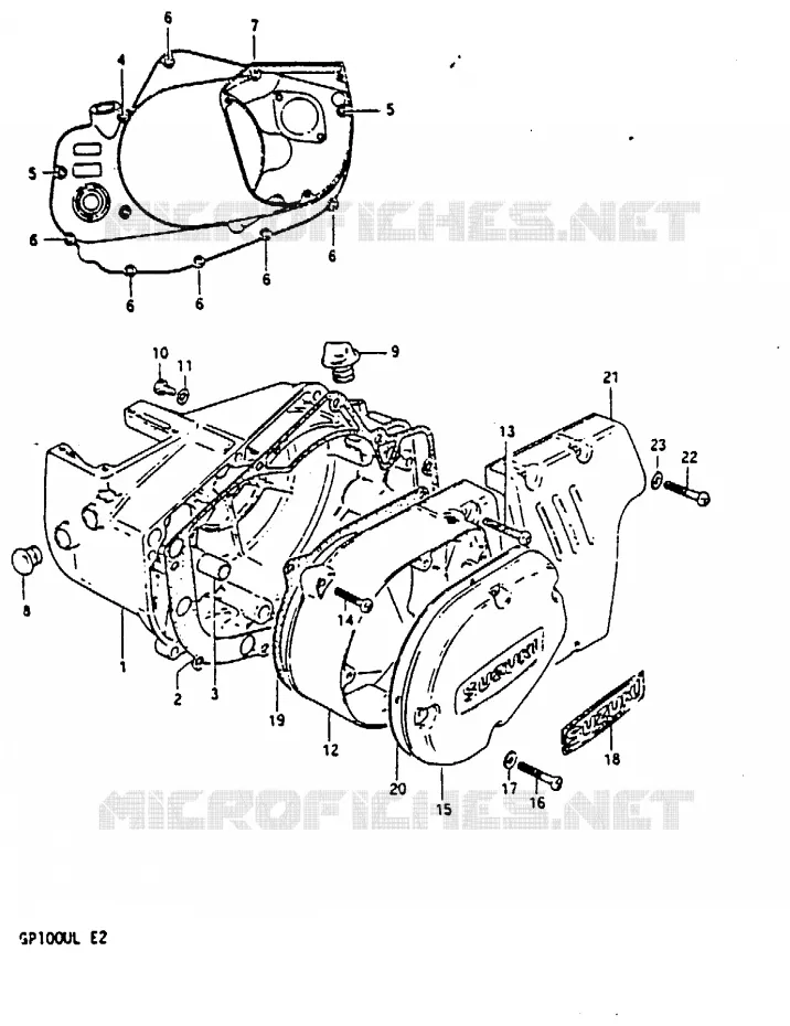 CARTER (MODELE L) Suzuki MOTO 100 GP 1999  GP100X(X/D/L)