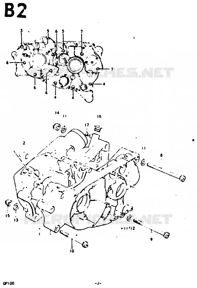 CARTER Suzuki MOTO 100 GP 1978  GP100UC(C/N)