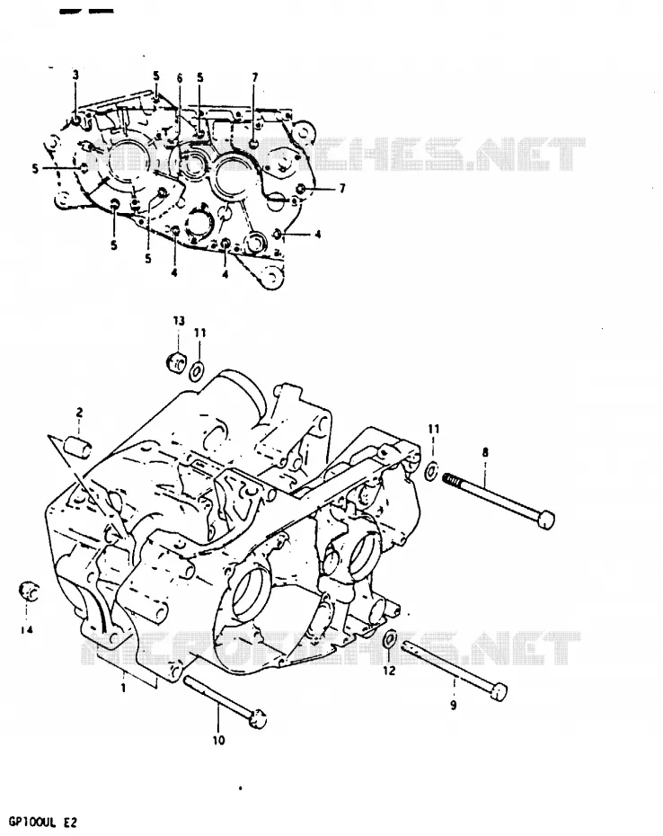 CARTER Suzuki MOTO 100 GP 1999  GP100EX(X/D/L)