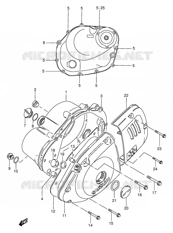 CARTER Suzuki MOTO 125 GN 1983  GN125ED(E1)
