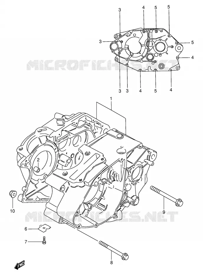 CARTER Suzuki MOTO 125 GN 1992  GN125EN(E1)