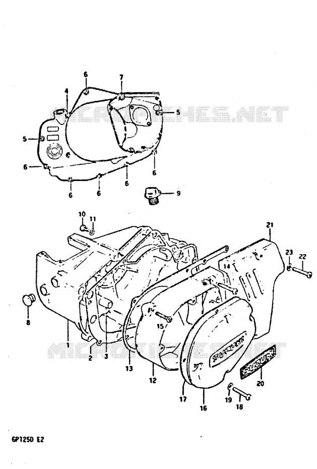 CARTER Suzuki MOTO 125 GP 1983  GP125D(X/D)