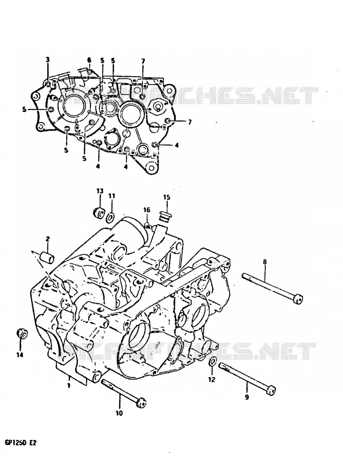 CARTER Suzuki MOTO 125 GP 1983  GP125D(X/D)