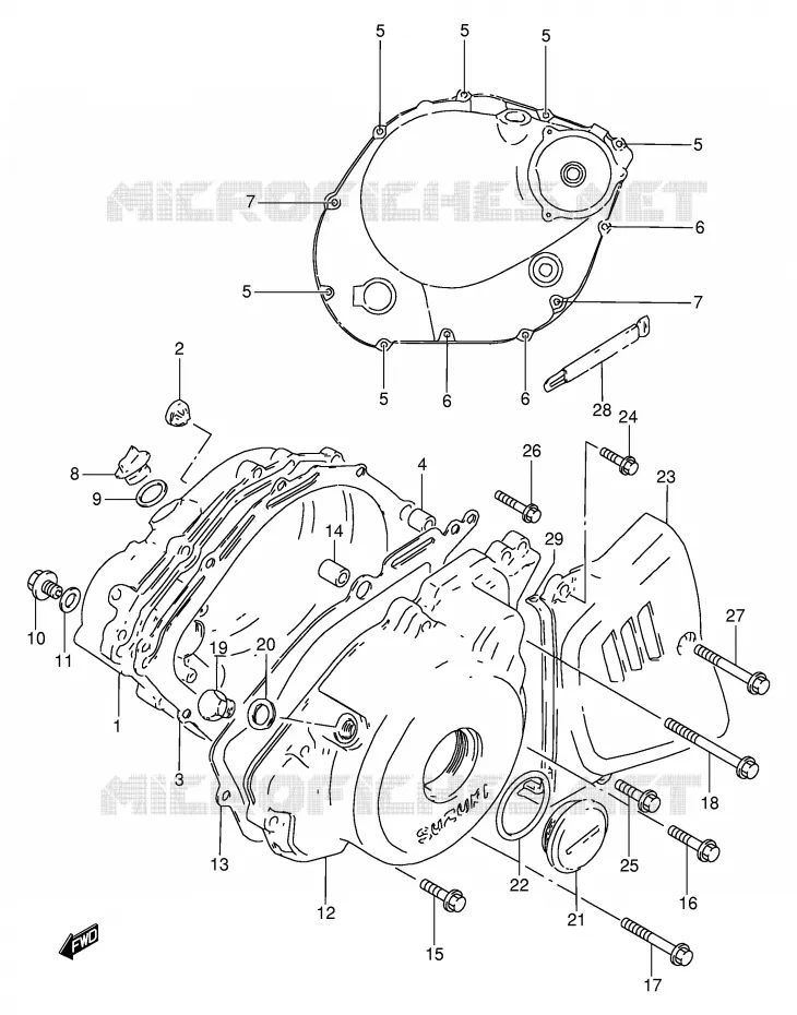 CARTER Suzuki MOTO 250 GN 1990  GN250L(E2)
