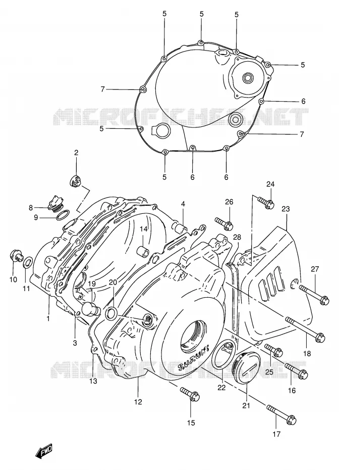 CARTER Suzuki MOTO 250 GN 1996  GN250T(E2)