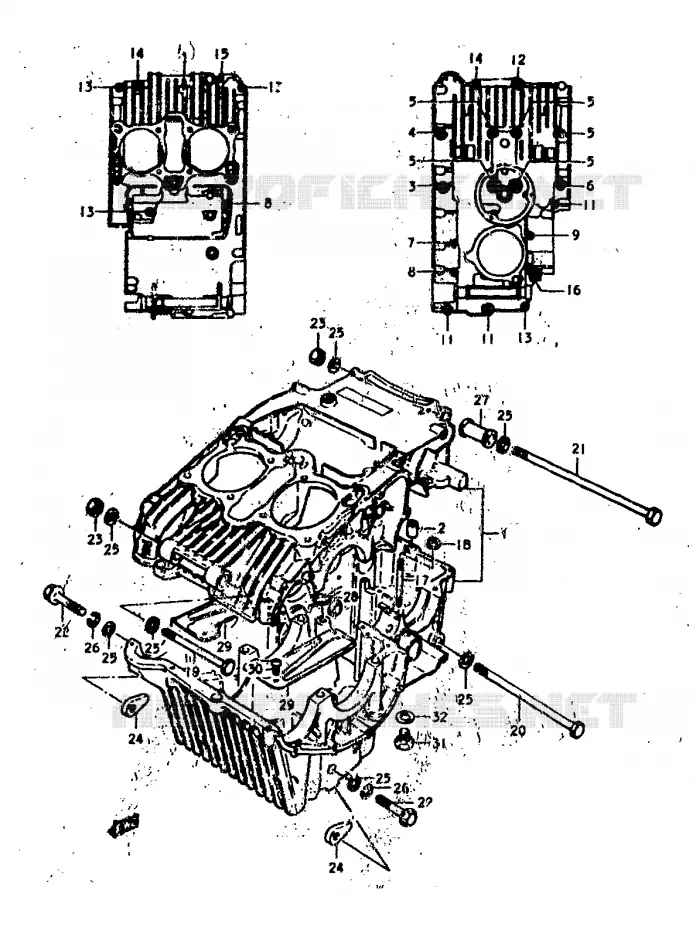 CARTER Suzuki MOTO 400 GS 1978  GS400C(C/N)