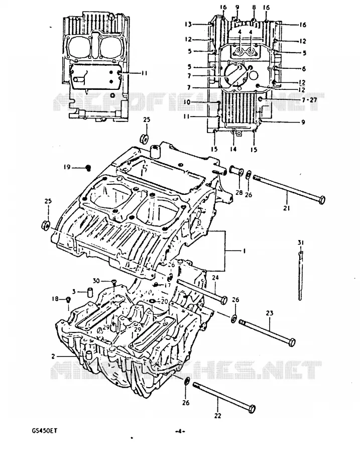 CARTER Suzuki MOTO 450 GS 1996  GS450T(T)