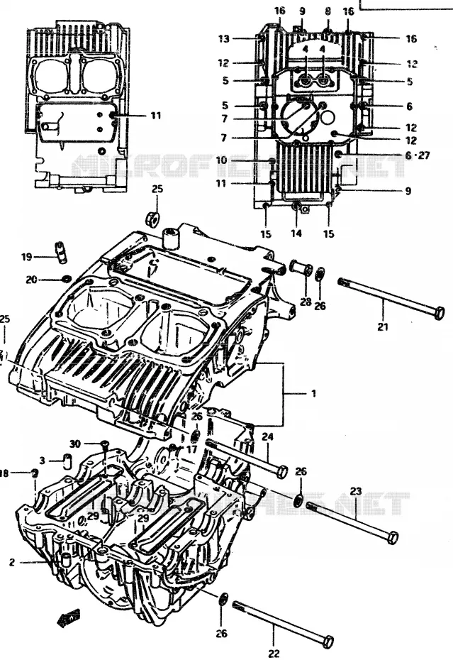 CARTER Suzuki MOTO 450 GS-L 1983  GS450LD
