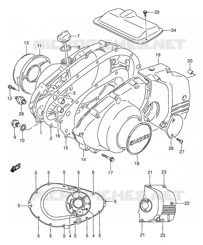 CARTER Suzuki MOTO 500 GS-E 1995  GS500ES(E2)