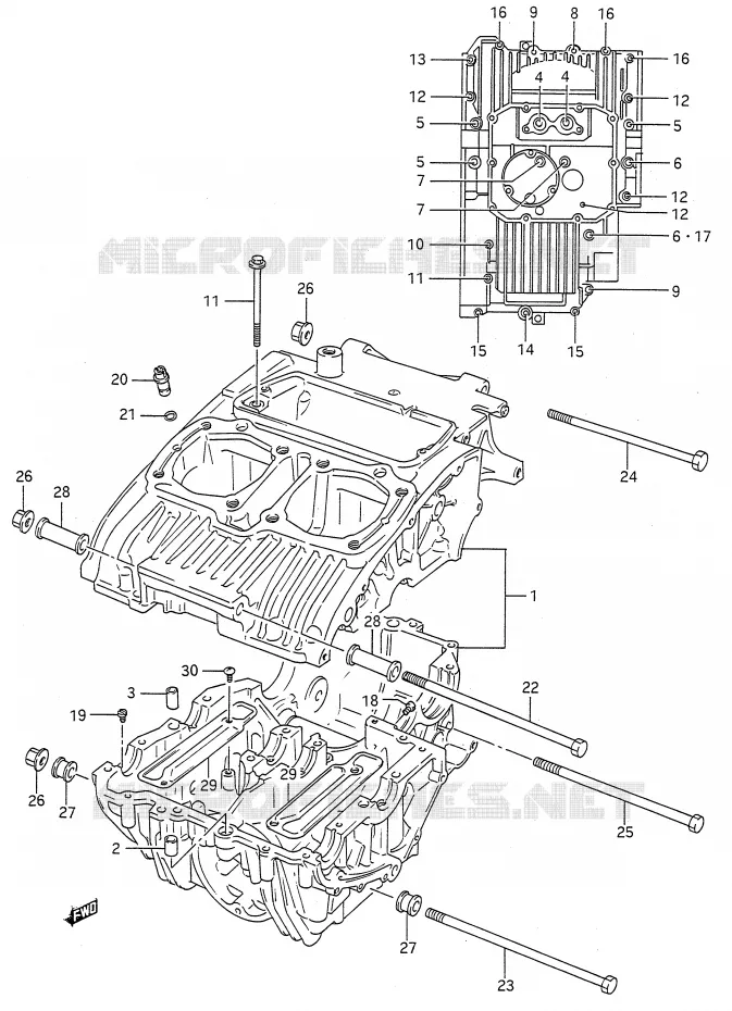 CARTER Suzuki MOTO 500 GS-E 1996  GS500ET(E28)
