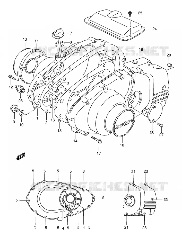 CARTER Suzuki MOTO 500 GS-E 2002  GS500K2(E2)