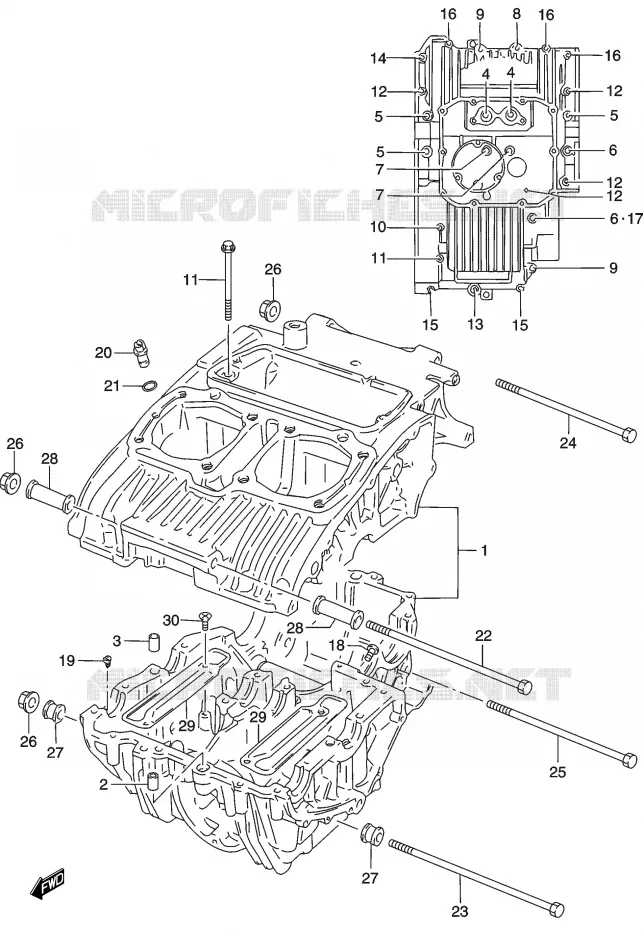 CARTER Suzuki MOTO 500 GS-E 2003  GS500HK3(P19)