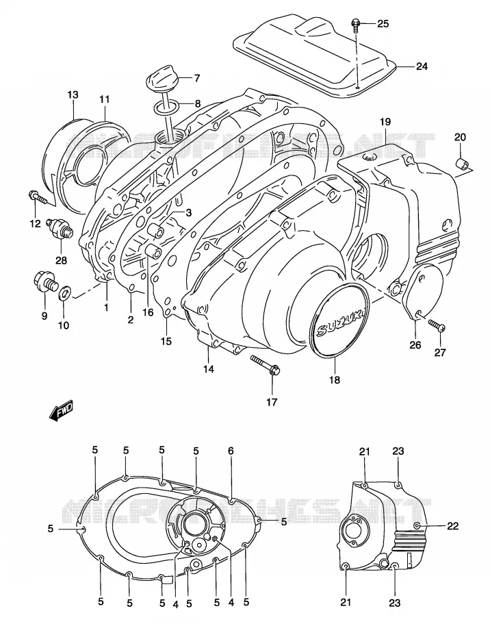 CARTER Suzuki MOTO 500 GS-E 2004  GS500K4(P19)