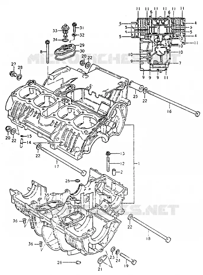 CARTER Suzuki MOTO 550 GS 1982  GS550LZ