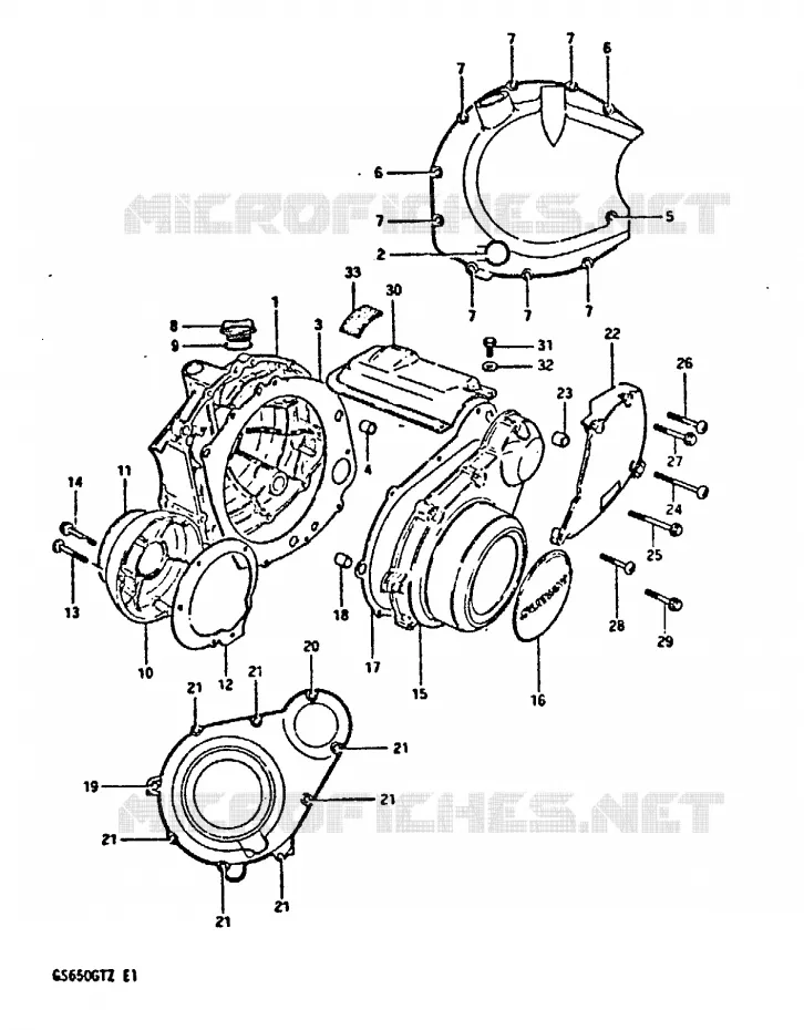 CARTER Suzuki MOTO 650 GS 1999  GS650GTX(X/Z)