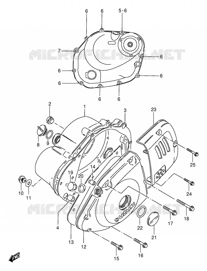 CARTER (VOIR NOTE) Suzuki MOTO 125 GS 1990  GS125ESL(E1)