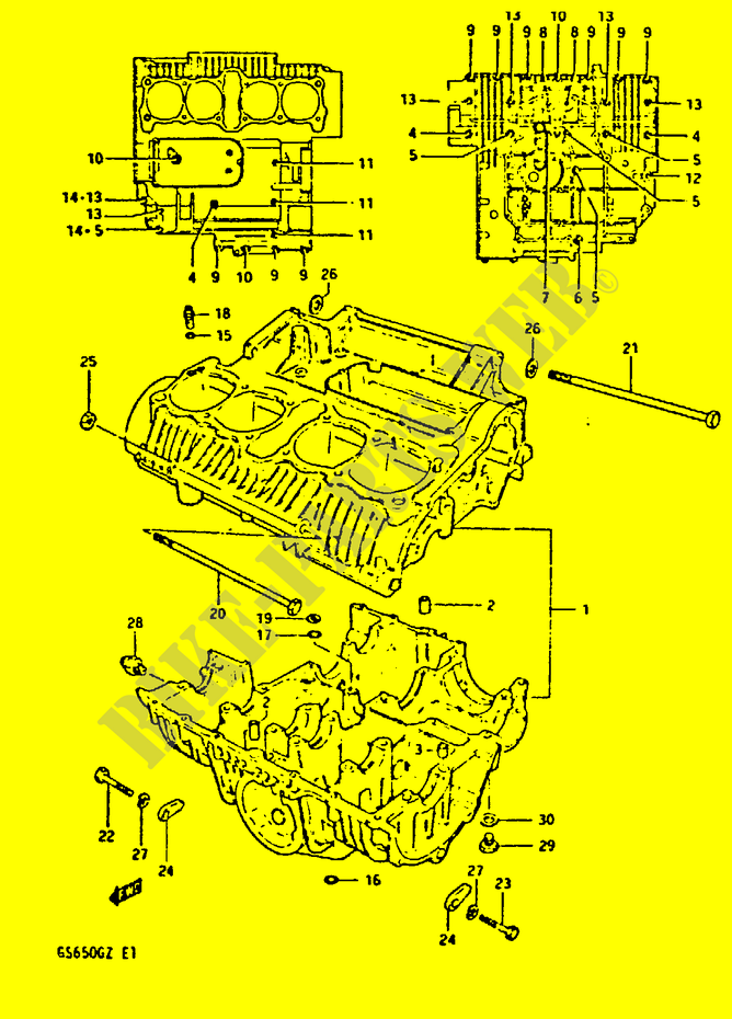 CARTER (~E.NO.122595) pour Suzuki GS 650 1999