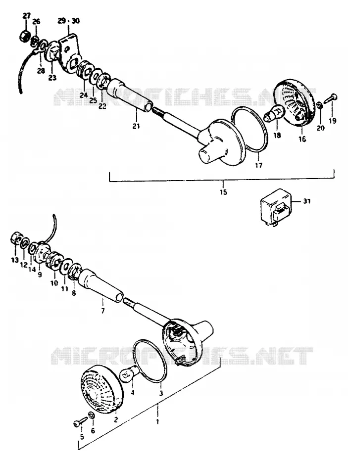 CLIGNOTANTS (E2) Suzuki MOTO 550 GS 1981  GS550LX
