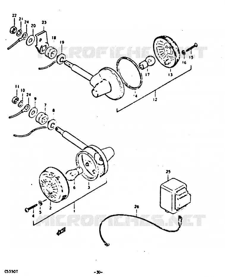 CLIGNOTANTS (E22) Suzuki MOTO 550 GS 1980  GS550ET(T)