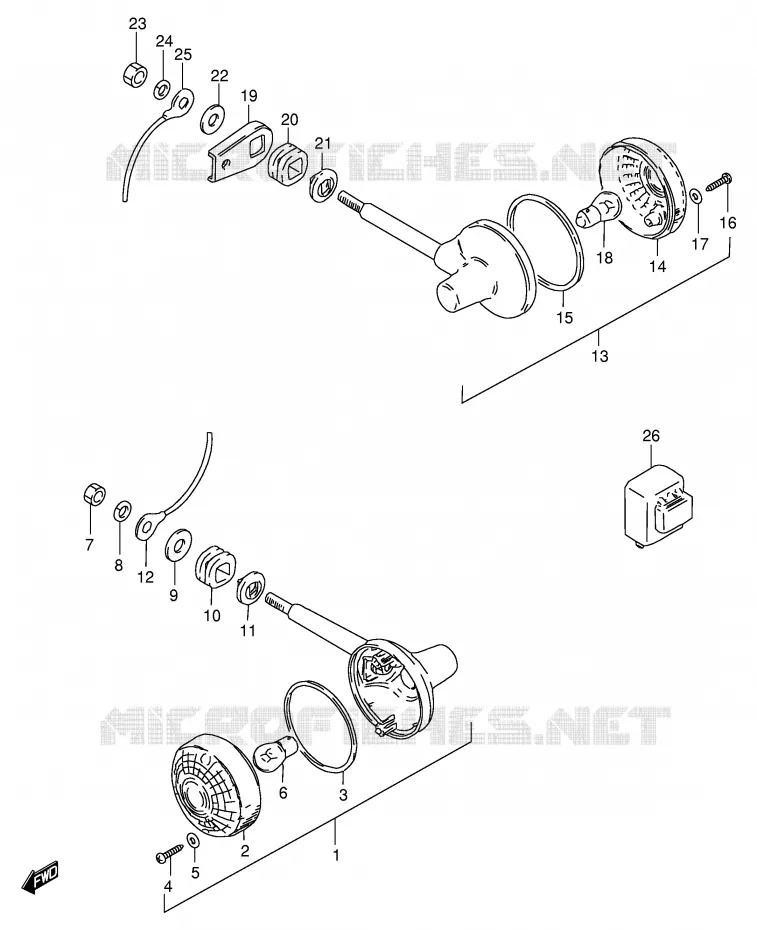CLIGNOTANTS (E34) Suzuki MOTO 125 GS 1985  GS125ESF(E1)