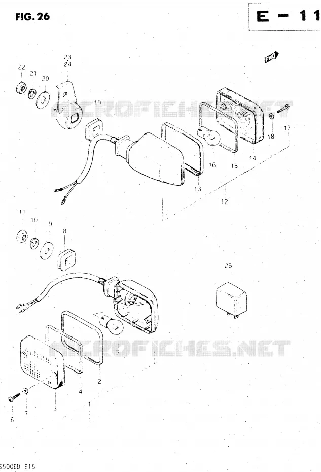 CLIGNOTANTS (E34) Suzuki MOTO 500 GS-E 1982  GS500EZ(Z/D)