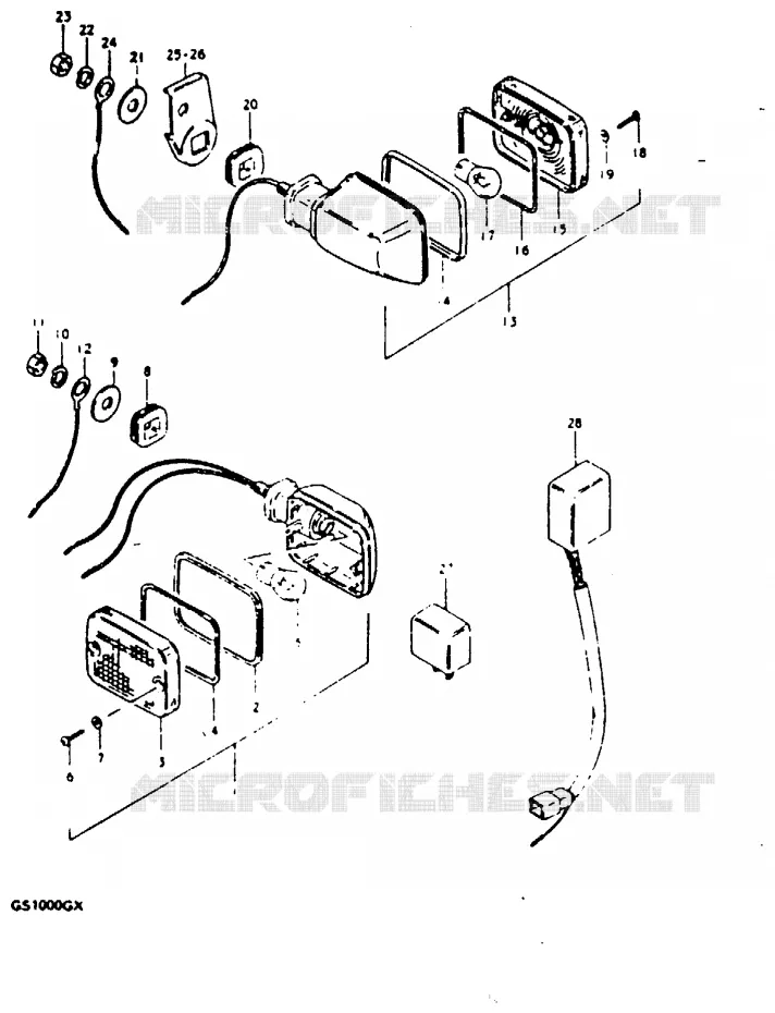 CLIGNOTANTS (MODELE X : E39) Suzuki MOTO 1000 GS 1980  GS1000GT(X/T)