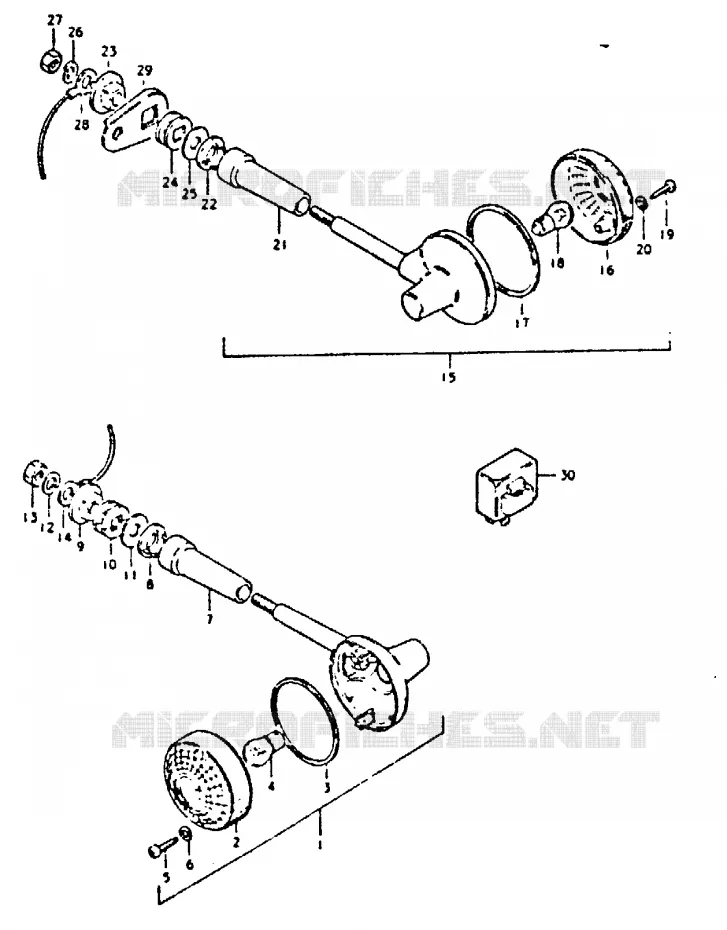 CLIGNOTANTS Suzuki MOTO 250 GS 1999  GS250TX(T/X)