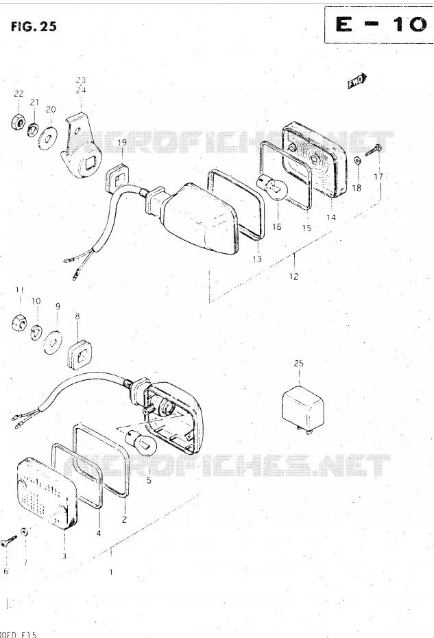 CLIGNOTANTS Suzuki MOTO 500 GS-E 1982  GS500EZ(Z/D)