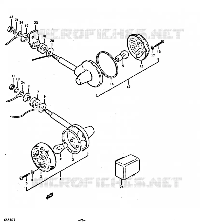 CLIGNOTANTS Suzuki MOTO 550 GS 1980  GS550T(T)