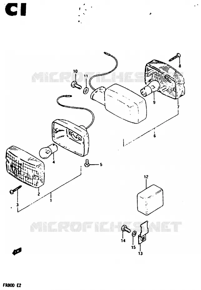 CLIGNOTANTS Suzuki SCOOTER 80 FR 1983  FR80D