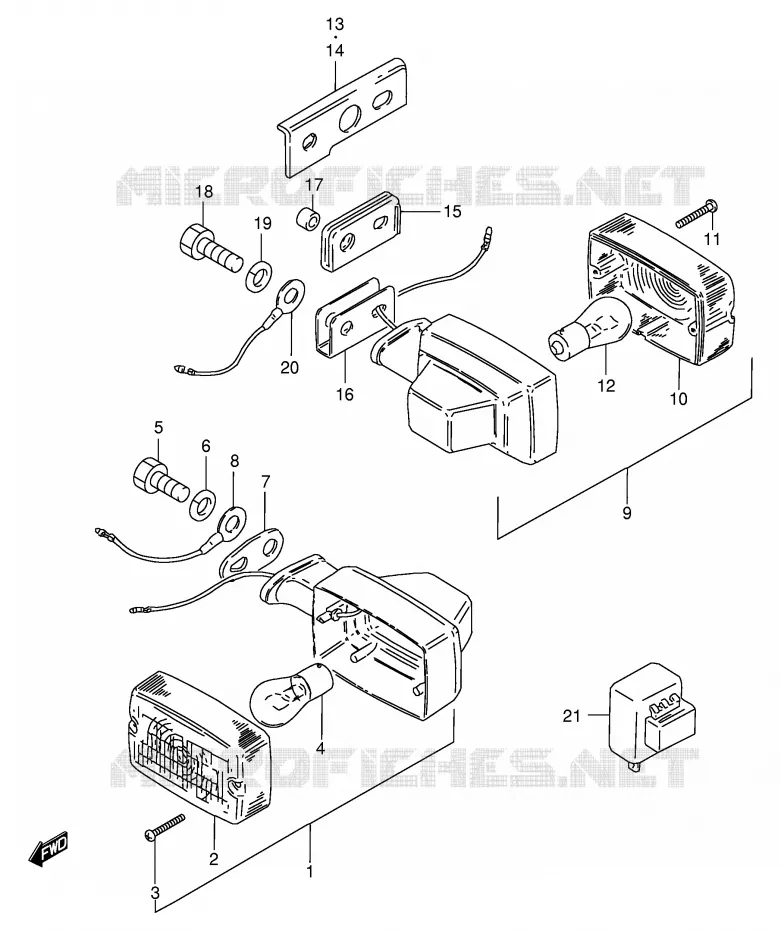 CLIGNOTANTS (VOIR NOTE) Suzuki MOTO 125 GS 1982  GS125EZ(E1)