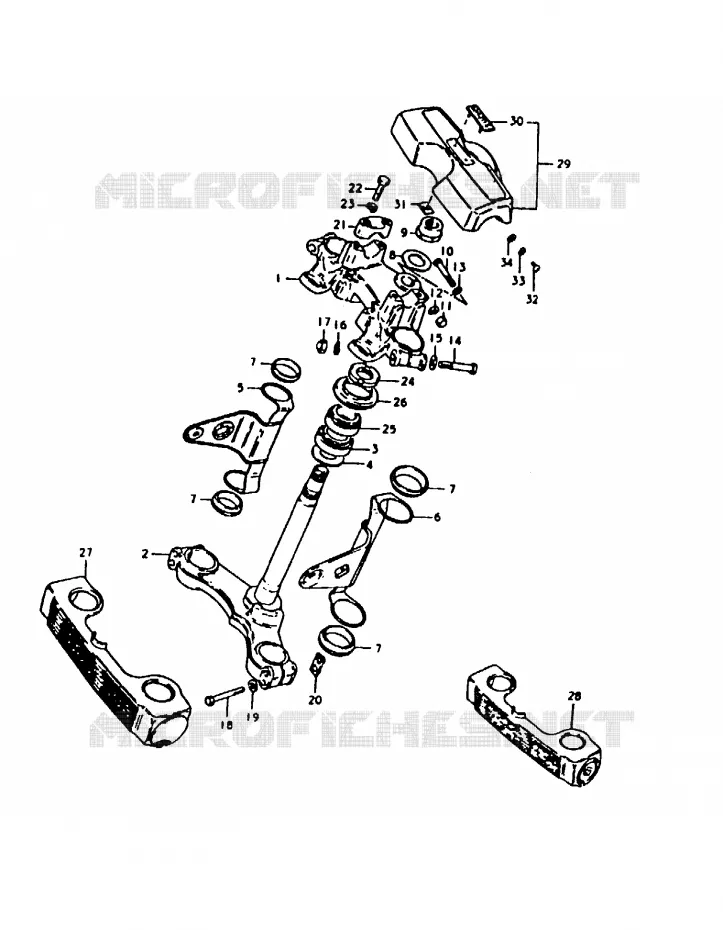 COLONNE DE DIRECTION Suzuki MOTO 1000 GS 1980  GS1000HT(T)