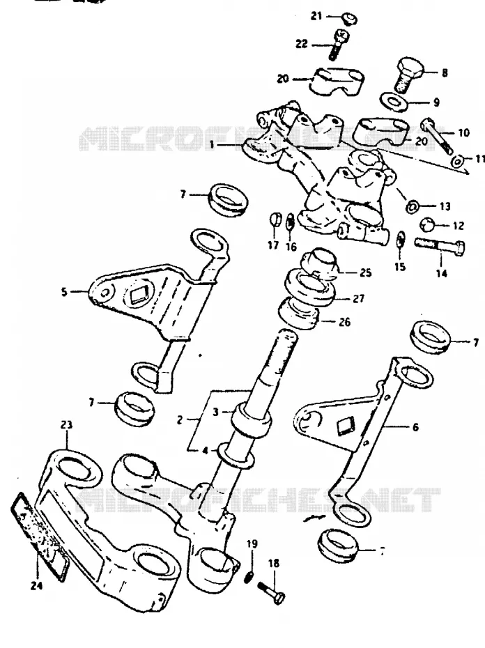 COLONNE DE DIRECTION Suzuki MOTO 650 GS 1983  GS650GTD