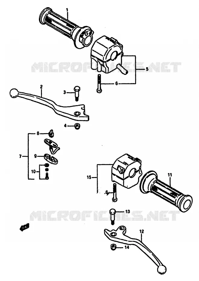 COMMODOS (MODELE H E18) Suzuki MOTO 750 GSX-R 1985  GSX-R750F(F/G/H)