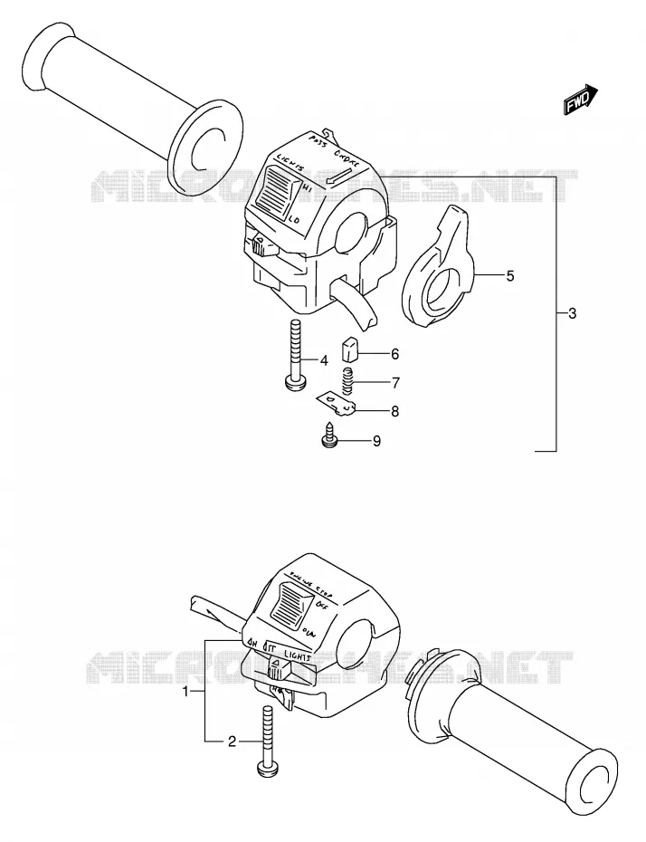 COMMODOS (MODELE K) Suzuki MOTO 500 GS-E 1996  GS500ET(E2)