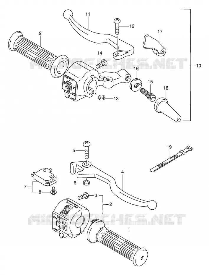 COMMODOS (MODELE M,GN125R) Suzuki MOTO 125 GN 1991  GN125M(E1)