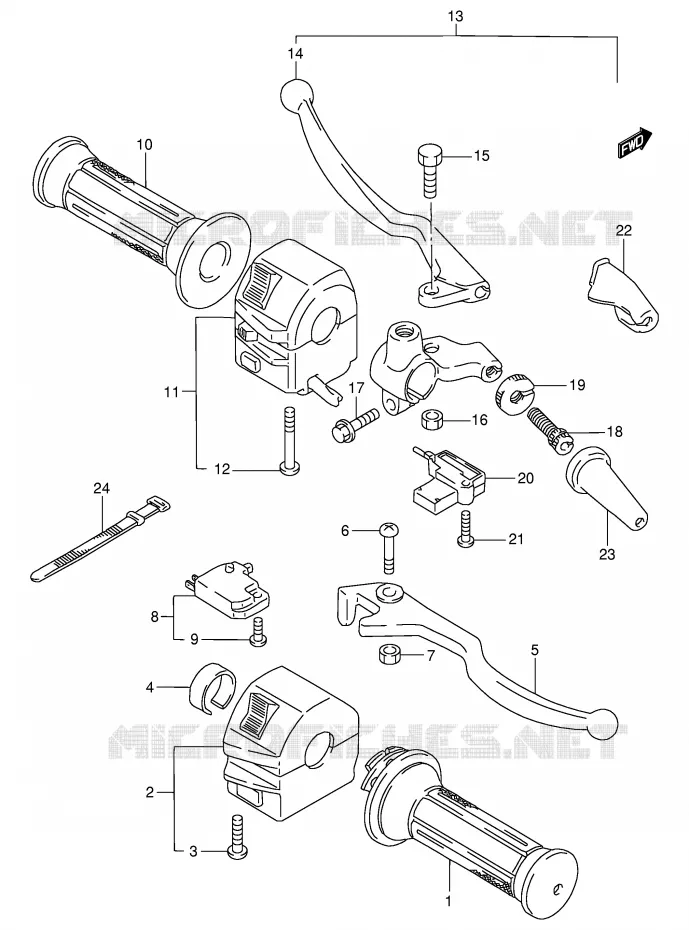 COMMODOS (MODELE N,GN125ER) Suzuki MOTO 125 GN 1991  GN125EM(E1)