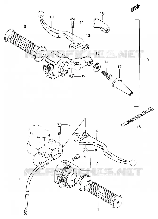 COMMODOS (MODELE Z/D/K) Suzuki MOTO 125 GN 1982  GN125Z(E1)
