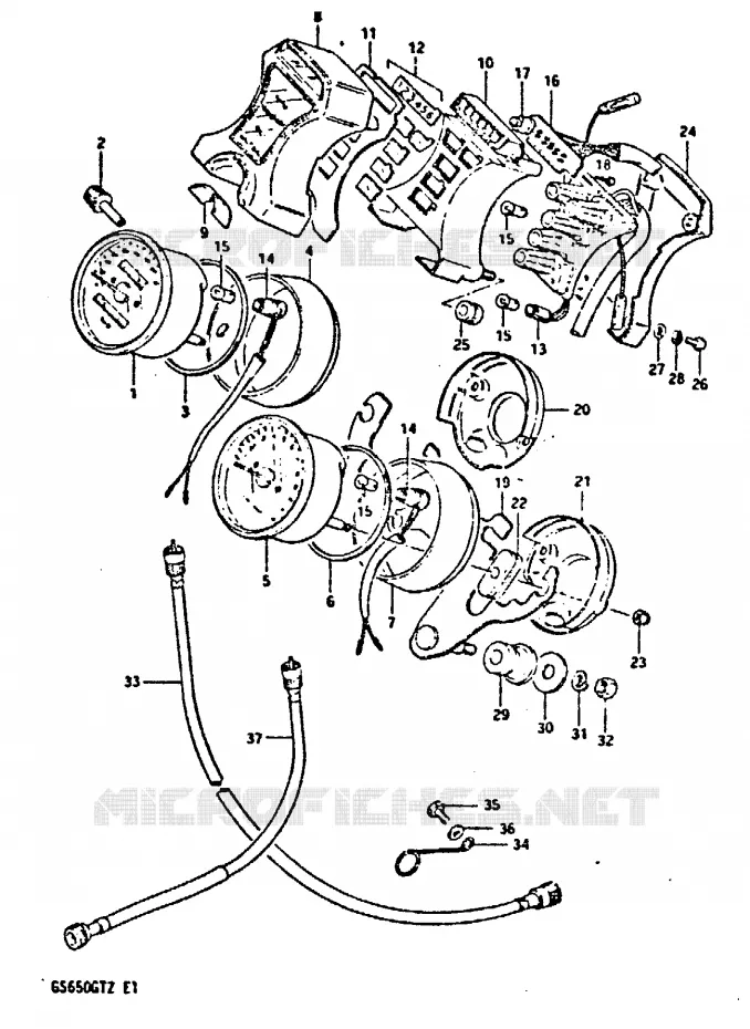 COMPTEUR (MODELE X) Suzuki MOTO 650 GS 1982  GS650GTZ(X/Z)