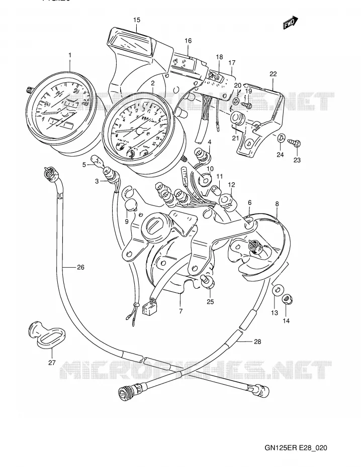 COMPTEUR Suzuki MOTO 125 GN 1994  GN125ER(E28)