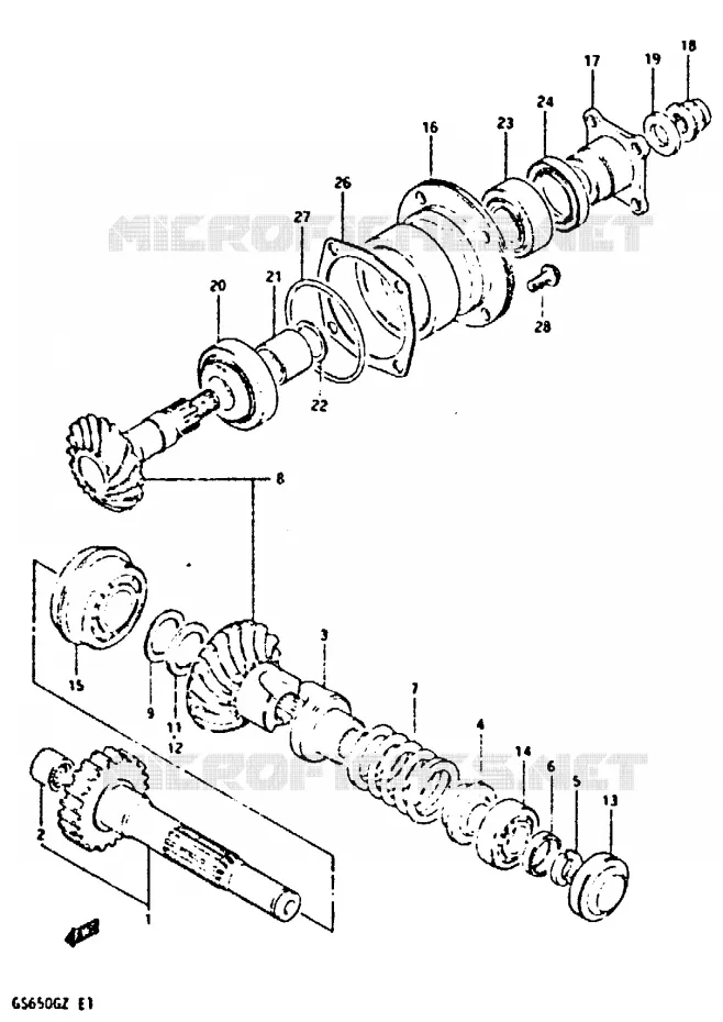 COUPLE CONIQUE Suzuki MOTO 650 GS 1982  GS650GZ(X/Z)
